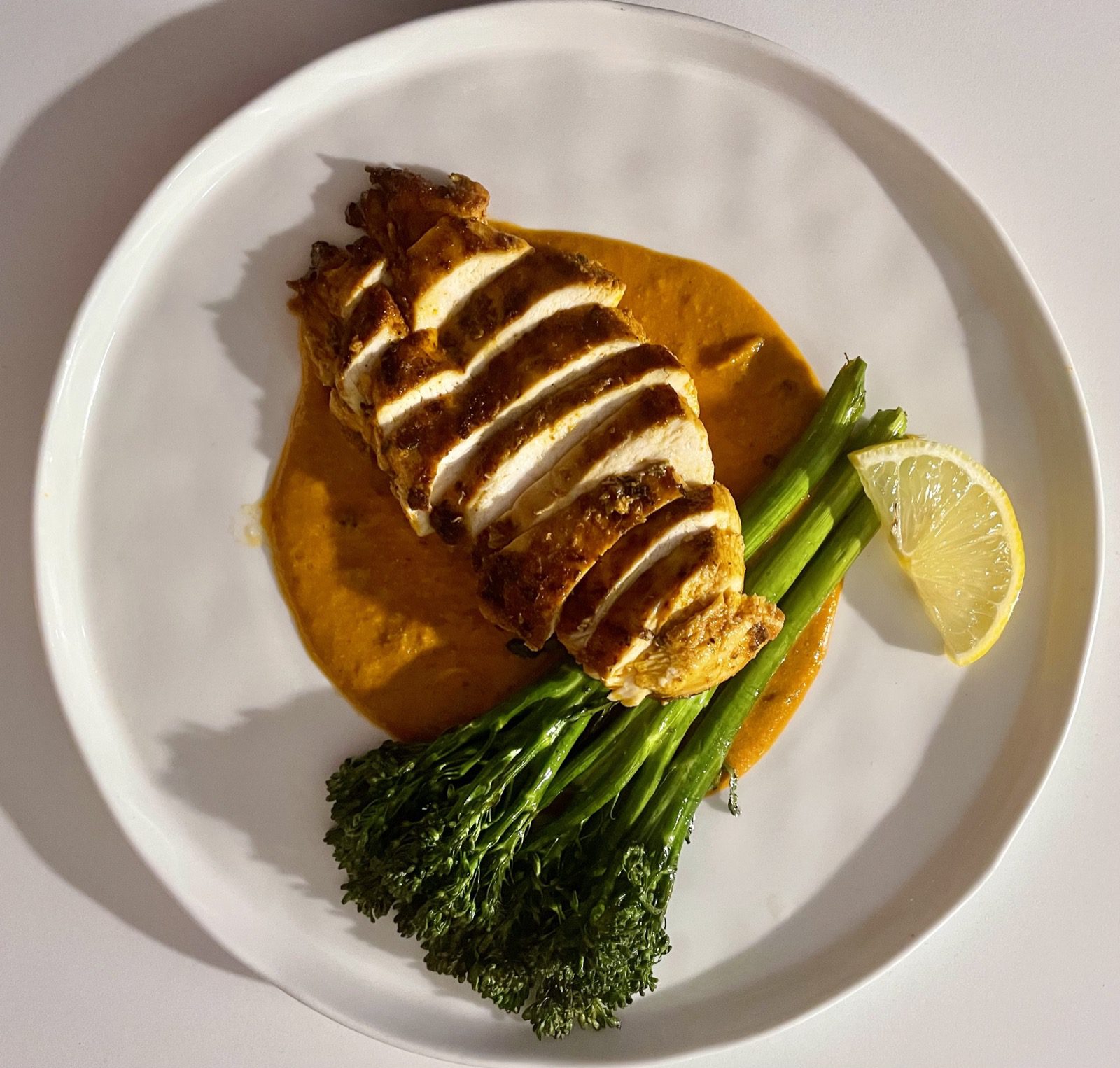 Paprika chicken with romesco